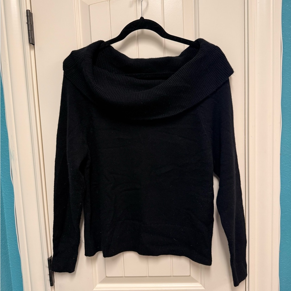 PAIGE Black Cowl Neck Sweater
